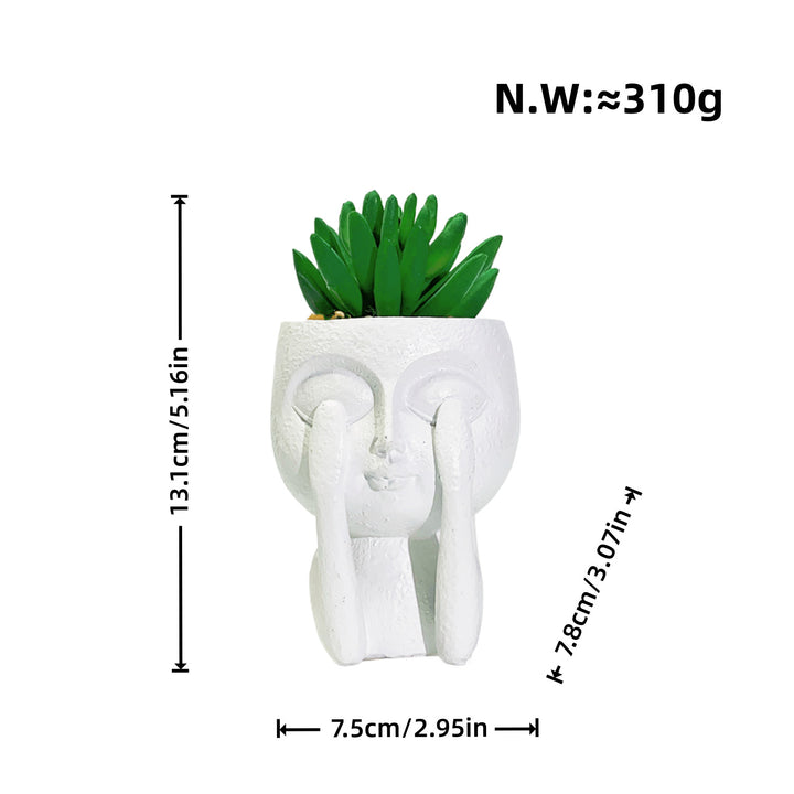 Plant pot with face motif Bowlift