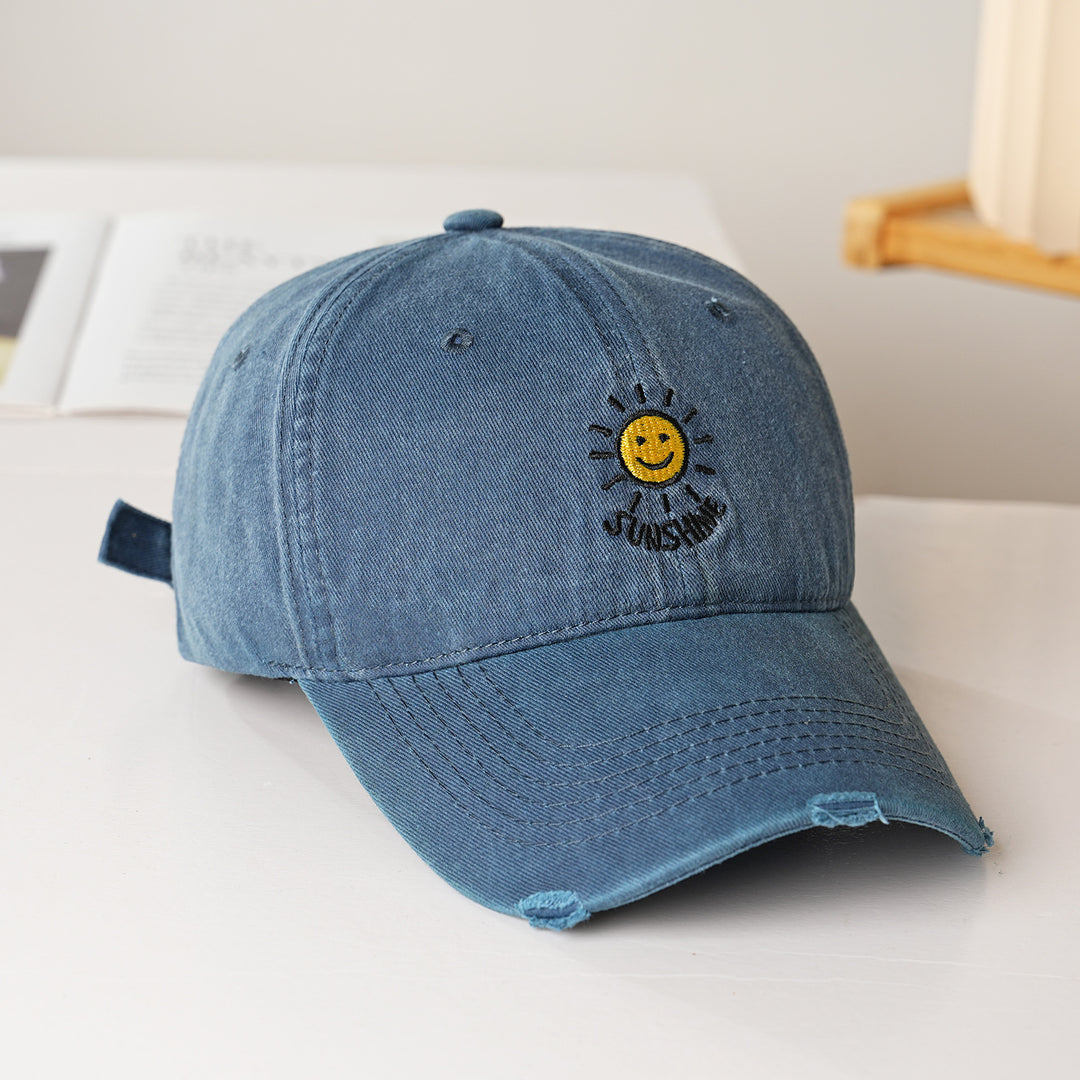 Women's sporty cotton cap with sun embroidery Bowlift