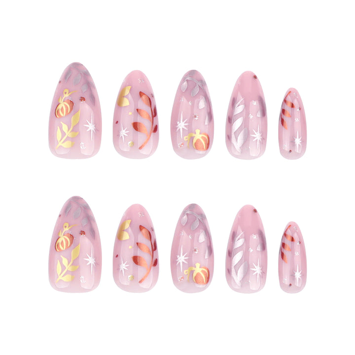 Artistic acrylic nails with elegant floral design Bowlift