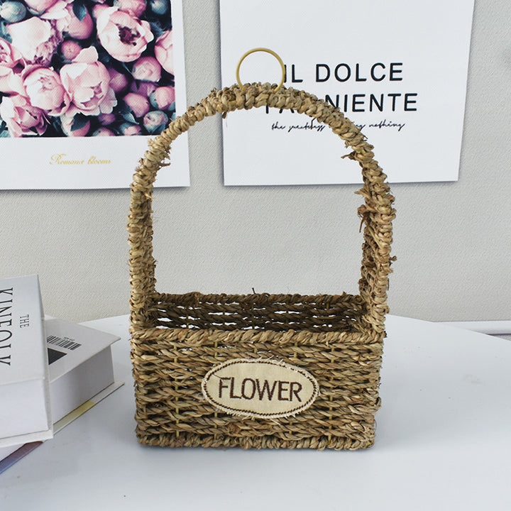 Handwoven Decorative Flower Basket Bowlift