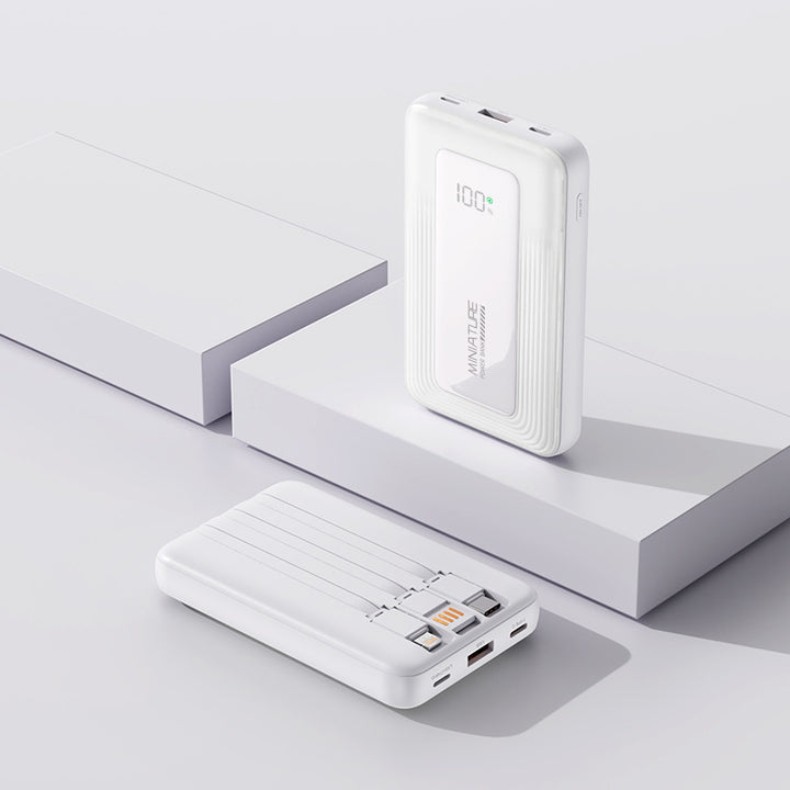 Portable power bank with digital capacity display and two USB ports Bowlift
