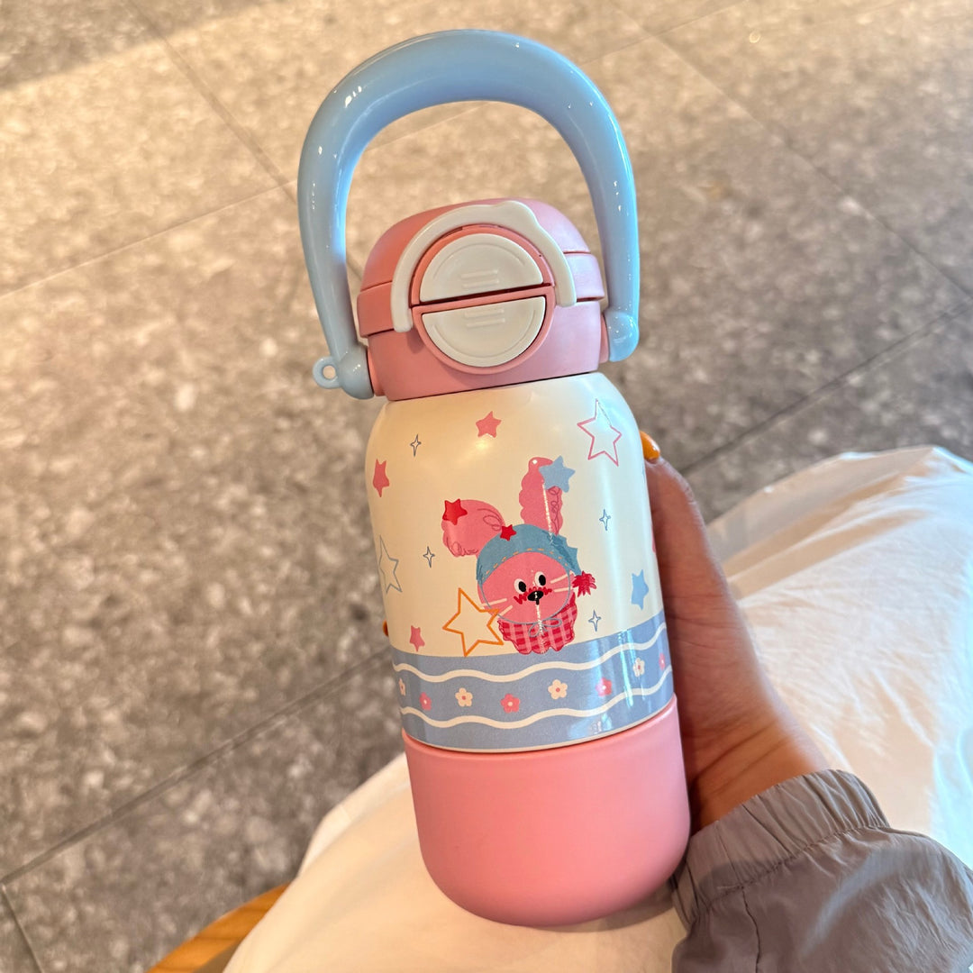 Women's water bottle with interactive animal design Bowlift