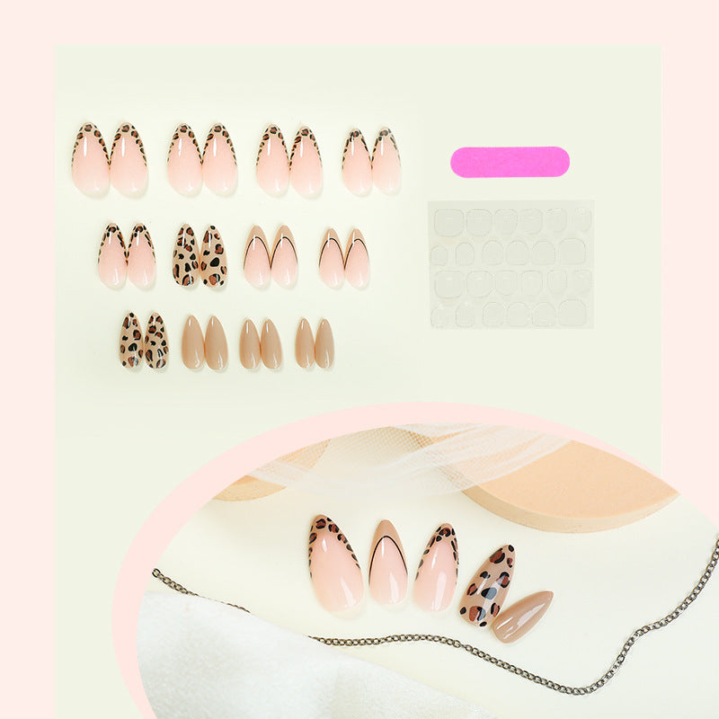 Decorative Leopard Print Press-On Nails Bowlift