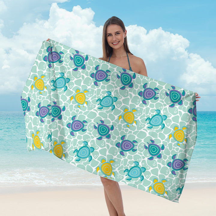 Beach towel with maritime star pattern Bowlift