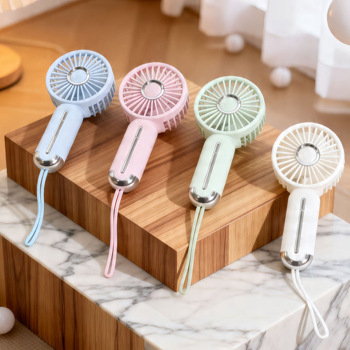 Women portable handheld fan with USB charging function and ergonomic design Bowlift