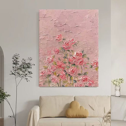 Floral Textured Canvas Wall Art