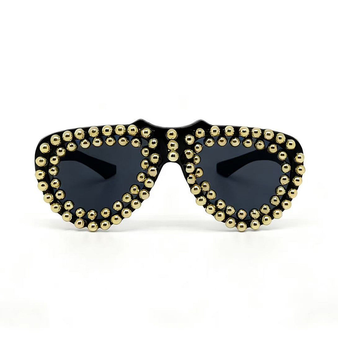 Ladies fashionable heart sunglasses with rhinestone embellished frame Bowlift