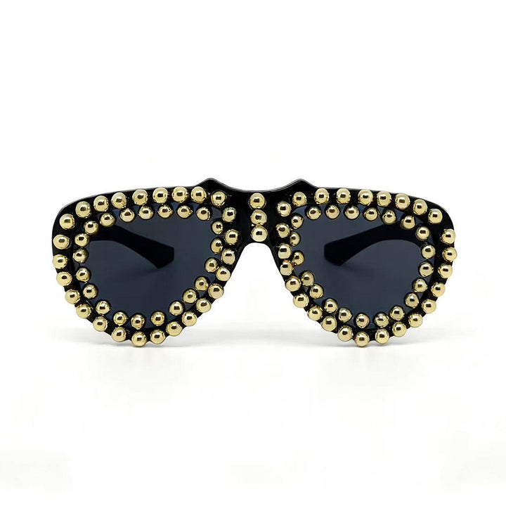 Ladies fashionable heart sunglasses with rhinestone embellished frame Bowlift