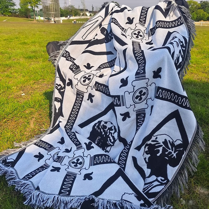 Stylish Geometric Print Throw Blanket