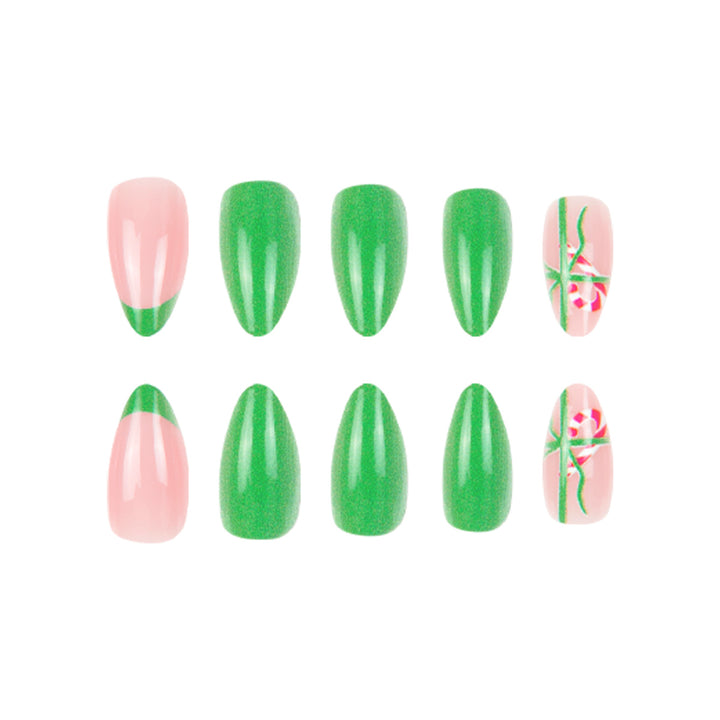Elegant Floral-Themed Nail Design Bowlift