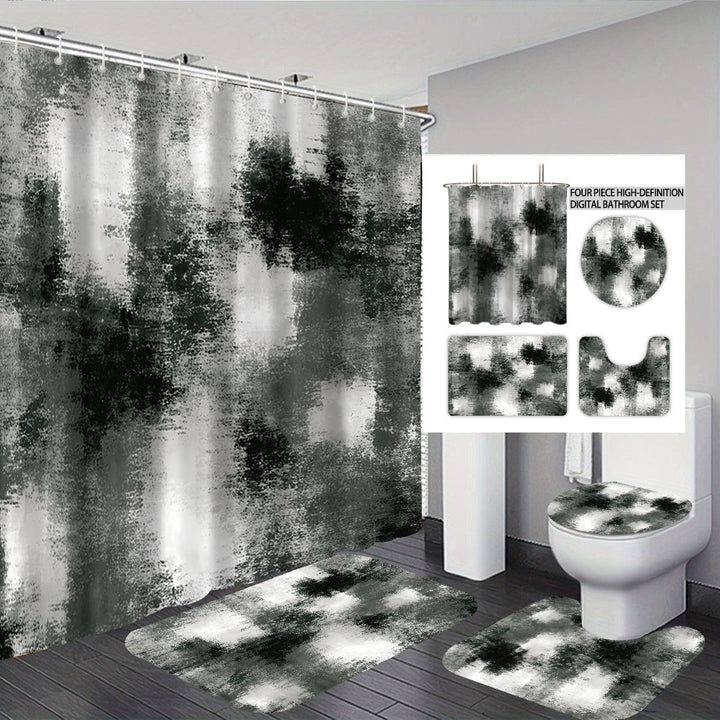 Abstract Design Four-Piece Digital Bathroom Set Bowlift