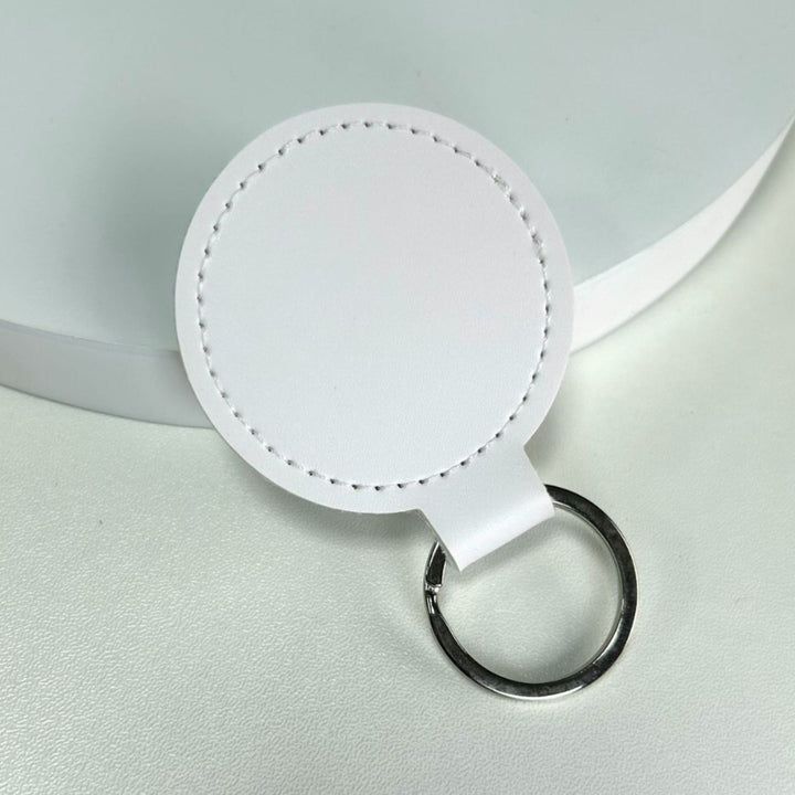 Premium Leather Round Keychain Bowlift