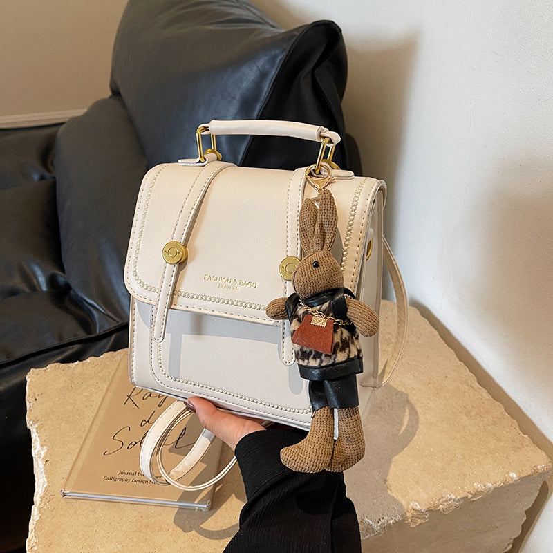 Vintage-Inspired Structured Satchel Bag Bowlift