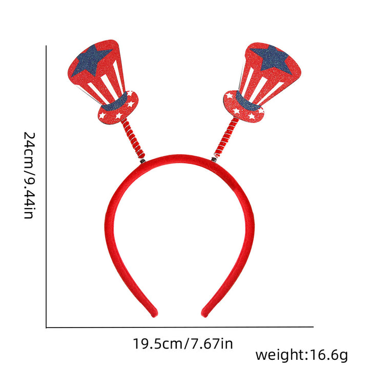 Unisex nan patriotic star antenna headband with ribbon streamers Bowlift