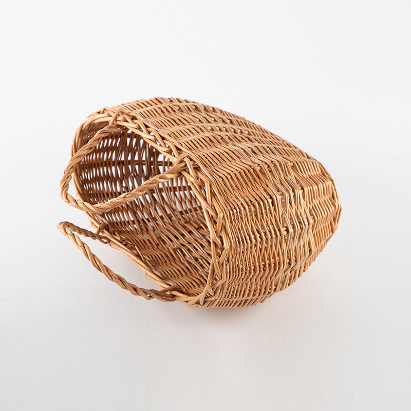 Storage basket made of natural wickerwork