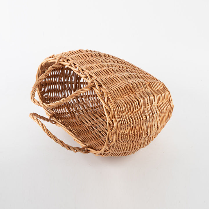 Storage basket made of natural wickerwork