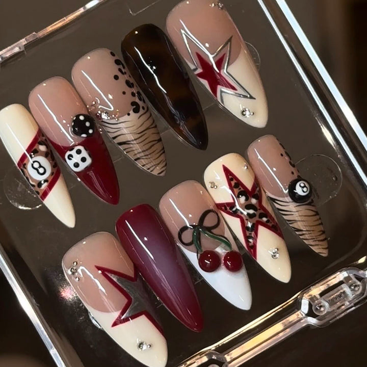 Artistic Stiletto Press-On Nails with Unique Designs Bowlift