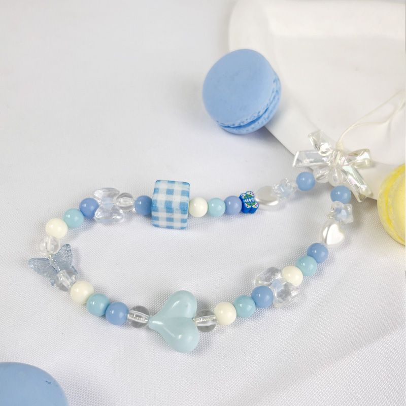 Delicate Butterfly Beaded Phone Charm Bowlift
