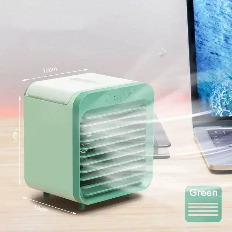 Unisex one size compact personal evaporative desk cooler with adjustable directional louvers USB-powered humidifying fan Bowlift