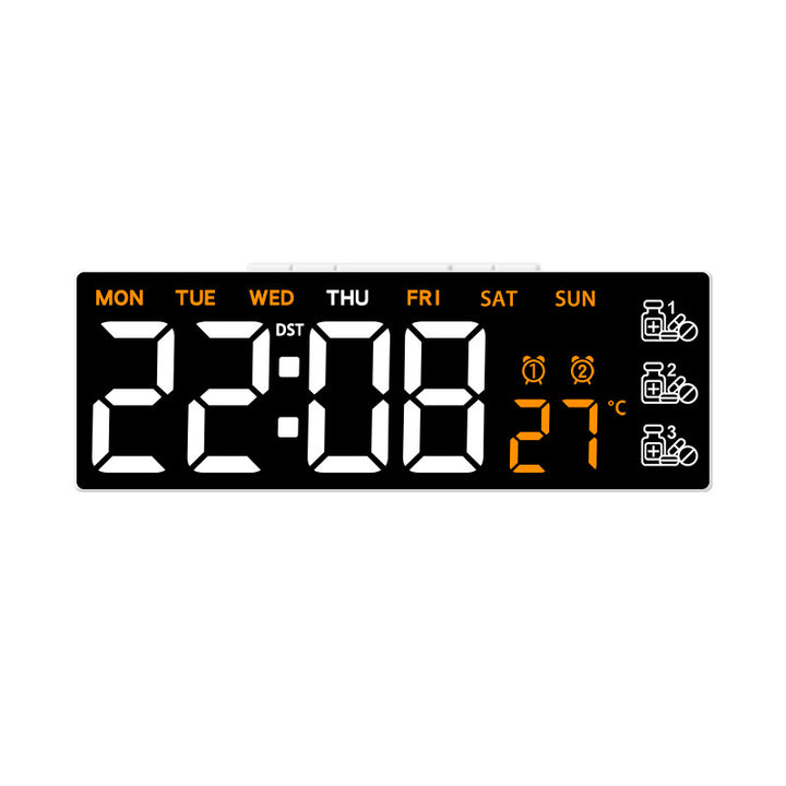Digital LED desk clock with temperature and day of the week display Bowlift