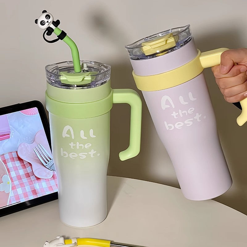 Women’s insulated cup with integrated straw and practical handle Bowlift