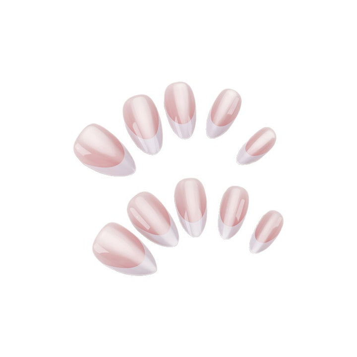 Elegant French Tip Press-On Nail Art Bowlift
