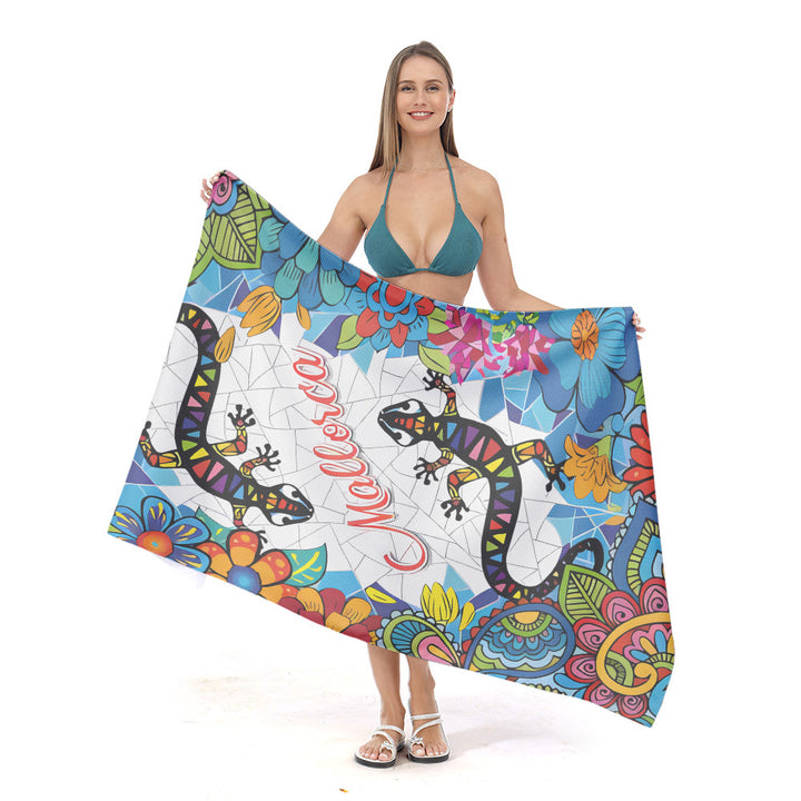 beach towel with unique underwater motif Bowlift