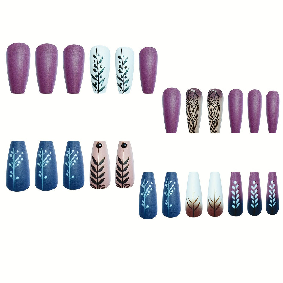 Detailed Botanical Nail Art Set Bowlift
