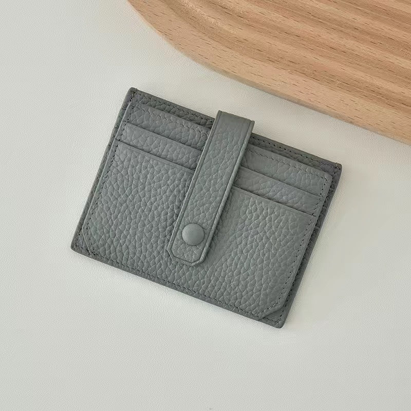 Textured Leather Card Holder Bowlift