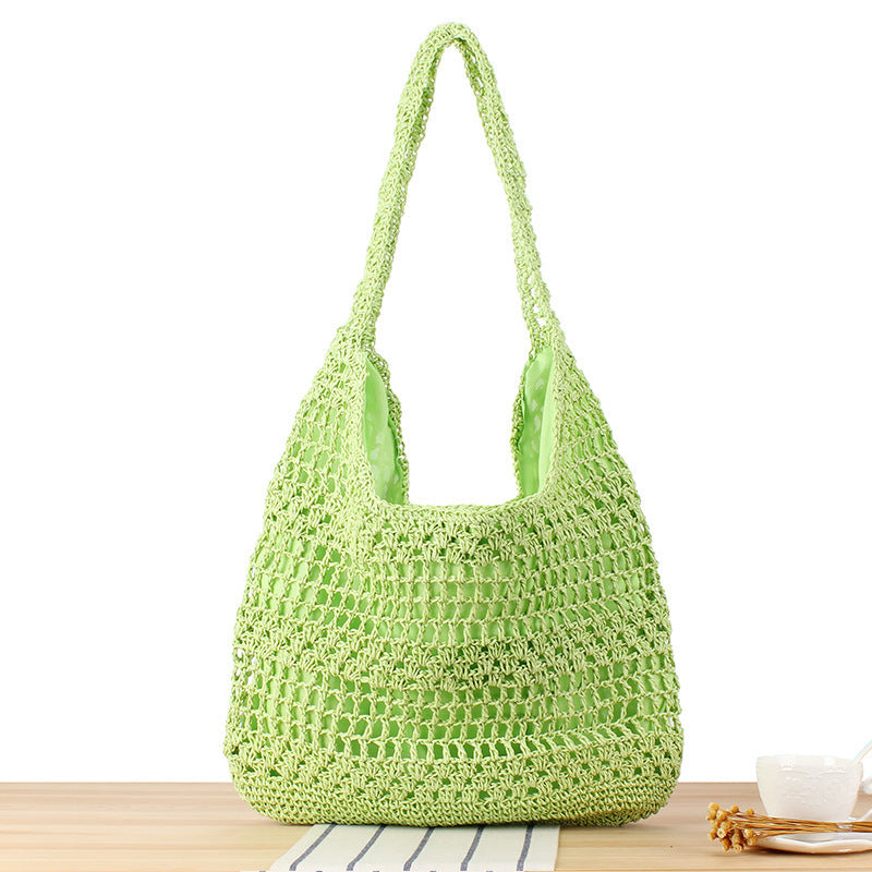 Basket bag with floral appliqué Bowlift