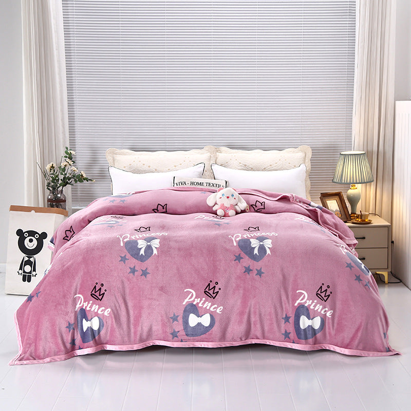 Women's Fluffy Cuddle Blanket with Playful Cloud Pattern Bowlift