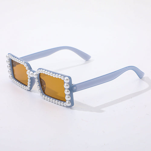Pearl-Embellished Retro Sunglasses Bowlift
