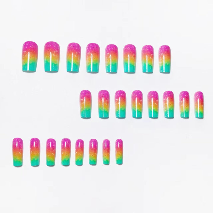Gradient Glitter Ombre Nail Art Bowlift