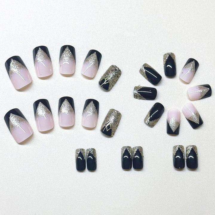 Glittery Acrylic Nail Extensions Bowlift