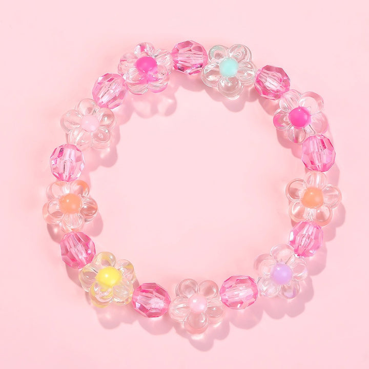Friendship bracelet with colorful flower motifs Bowlift