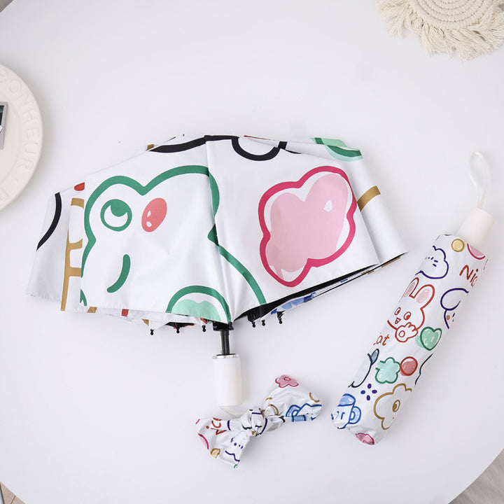 Women's Folding Umbrella with Creative Animal Design Bowlift