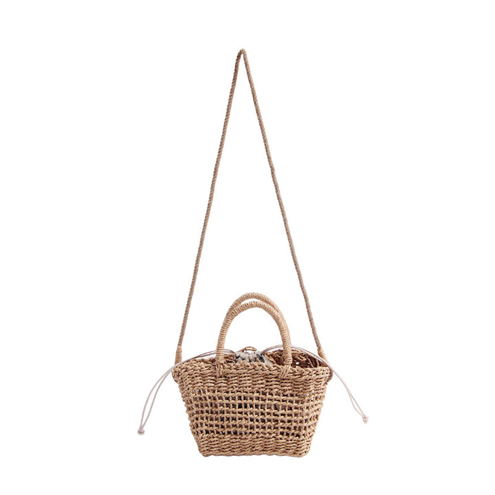 Handcrafted basket bag with detachable shoulder strap Bowlift