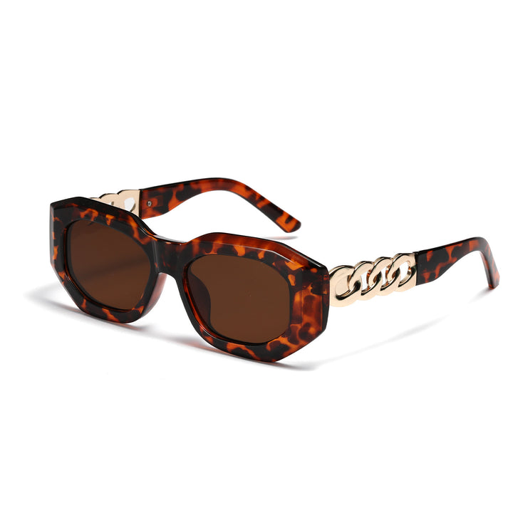 Ladies fashionable sunglasses with luxurious chain frame Bowlift