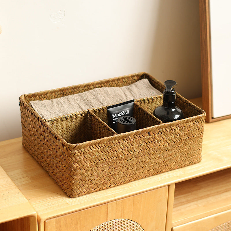 Multi-Compartment Woven Organizer Basket Bowlift