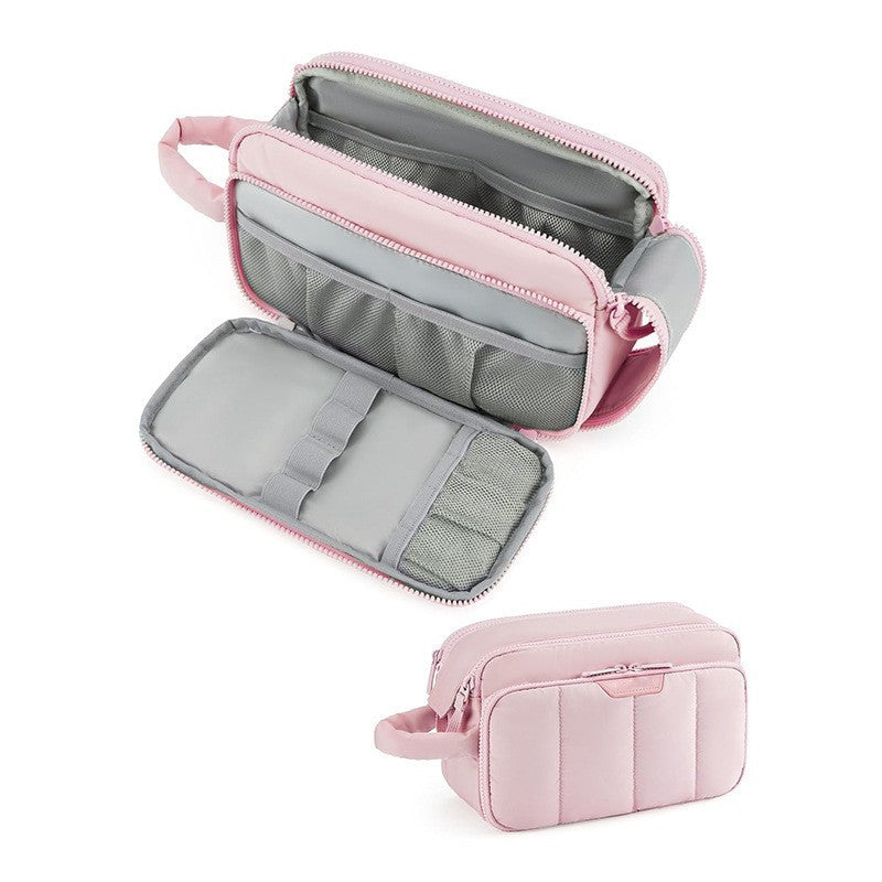 Cosmetic Organizer Bag with Multiple Compartments and Removable Interior Compartment Bowlift
