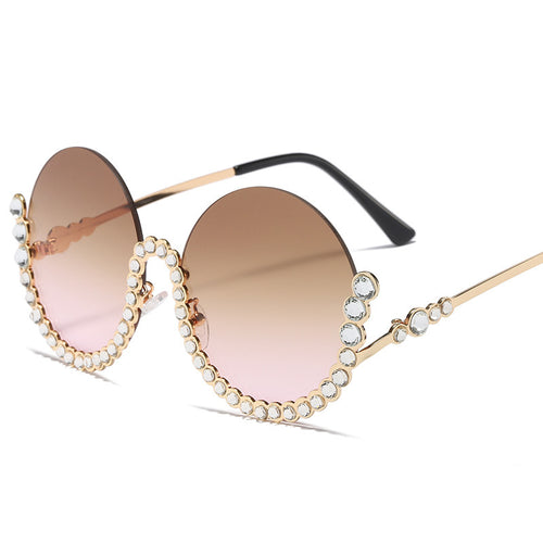Women's Designer Sunglasses with Glamorous Crystal Accents Bowlift