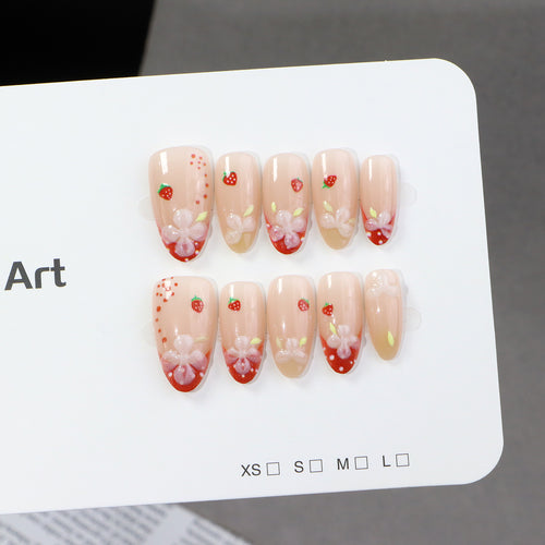 Decorative Floral Press-On Nail Designs Bowlift