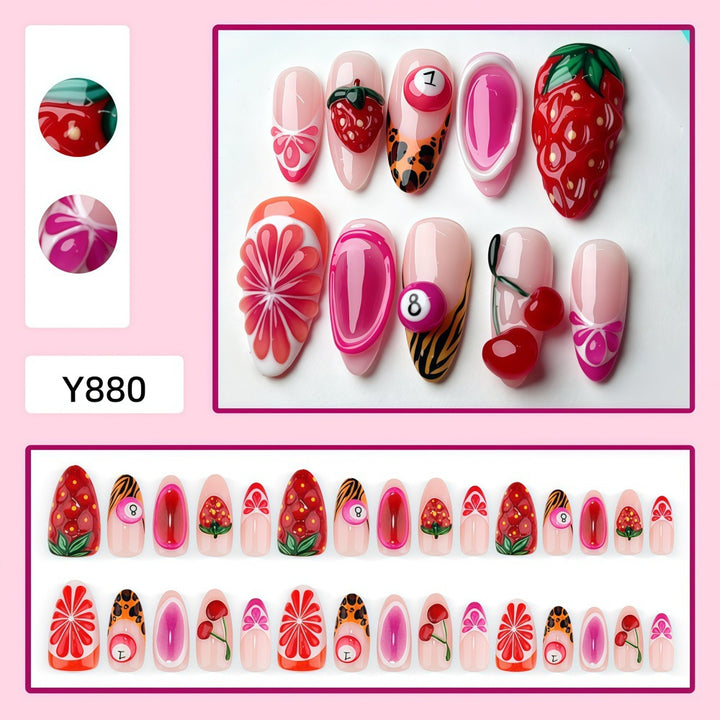 Artificial nail set with fruit motifs Bowlift