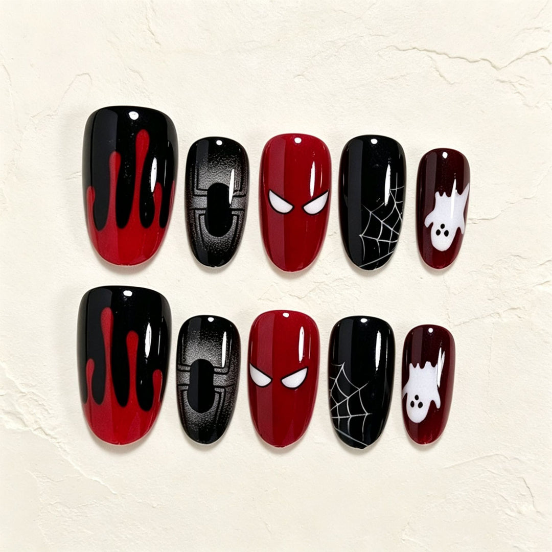 Halloween Themed Press-On Nail Art Set Bowlift