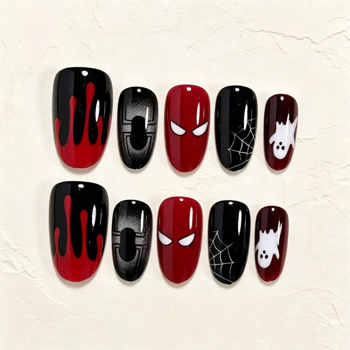Halloween Themed Press-On Nail Art Set Bowlift