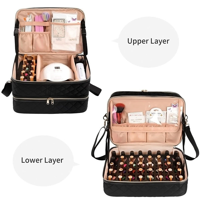 Cosmetic Organizer Bag with Multi-functional Compartment Division Bowlift