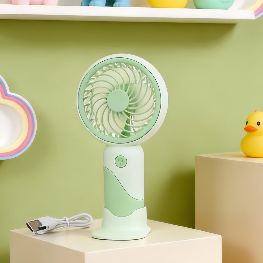Women's Portable USB Mini Hand Fan with Flexible Tilt Mechanism Bowlift