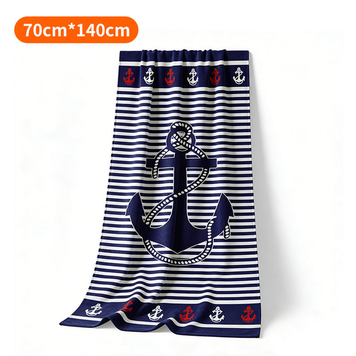 Beach towel with maritime anchor design Bowlift