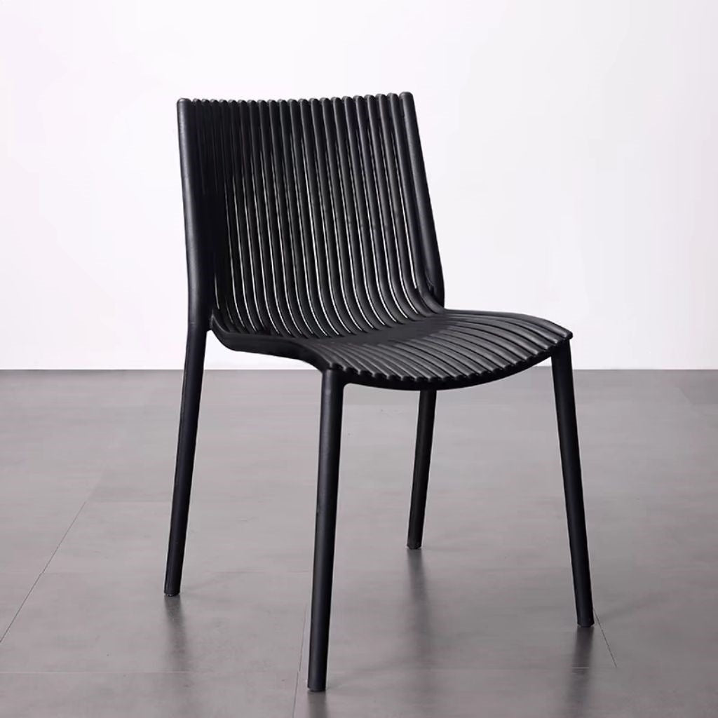 Contemporary Slatted Dining Chair Bowlift