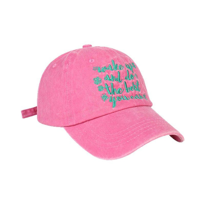 Women's Motivational Embroidered Cap Bowlift